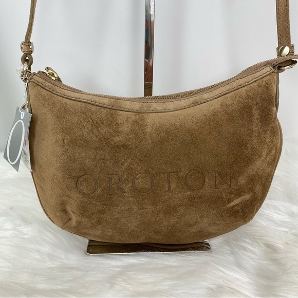 NWT Oroton Tecate Small Hobo Crossbody in Biscuit Color - Picture 2 of 8